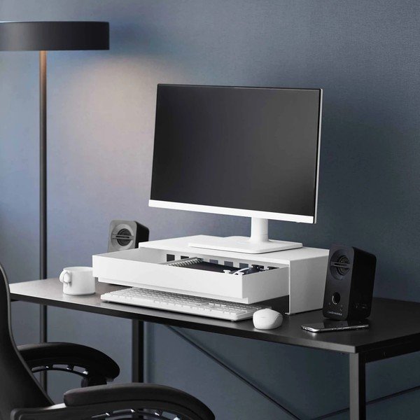 Suport pentru monitor alb din metal Tower – YAMAZAKI-image-2