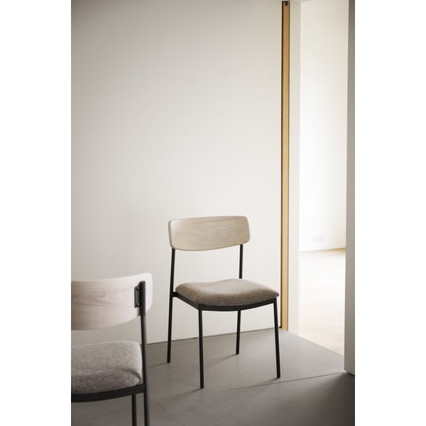 Scaune de dining bej/natural  2 buc. Maymont – Rowico-image-1