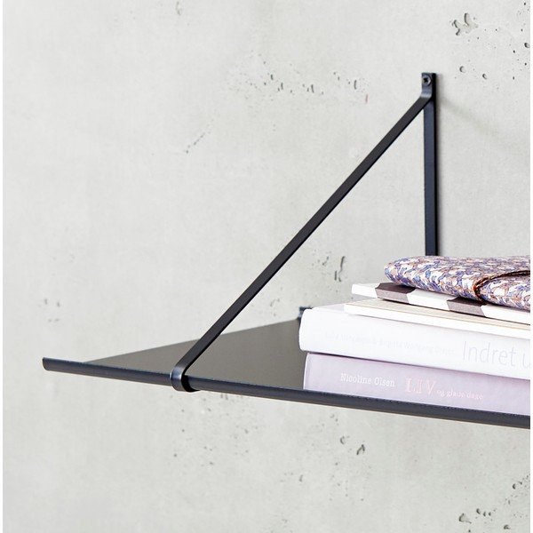 Raft de perete Hammel Edge, 65 x 27 cm, negru-image-1