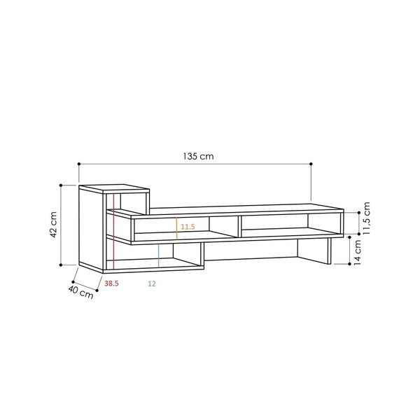 Comodă TV Tetra, gri antracit-image-2