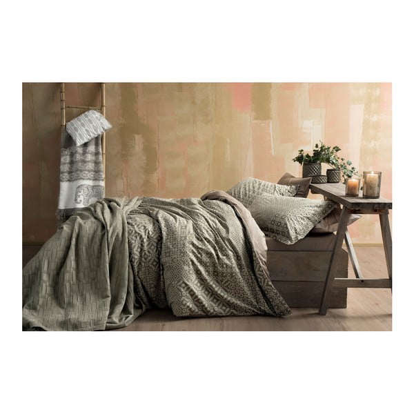 Lenjerie de pat din bumbac Bella Maison Mosaic, 160 x 220 cm