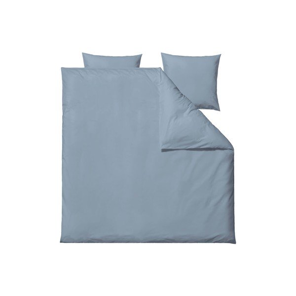 Lenjerie de pat albastră din bumbac percal pentru pat dublu/extinsă 200x220 cm Crisp – Södahl-image-4