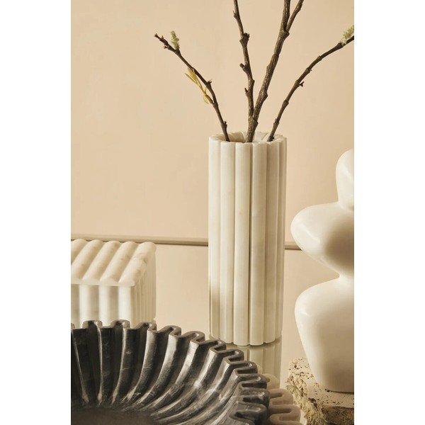 Vază albă din marmură (înălțime 20 cm) Savio – Premier Housewares-image-3
