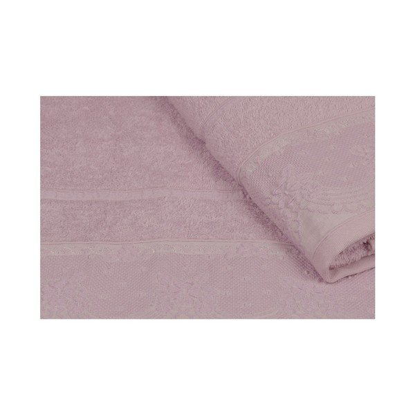 Set 2 prosoape baie Baroque, 150 x 90 cm, roz-image-3