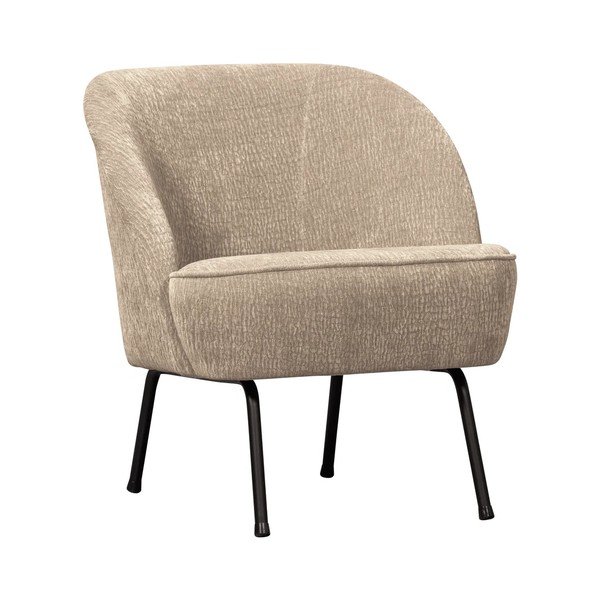 Fotoliu bej cu tapițerie din chenille Vogue – WOOOD