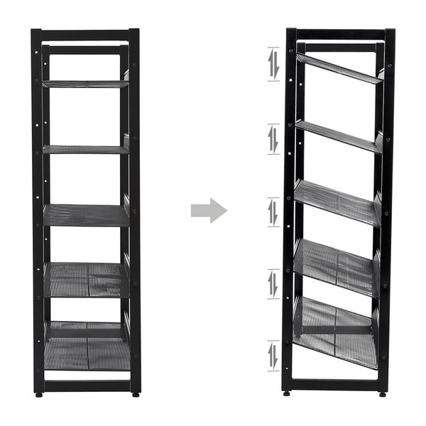 Suport metalic pentru 15 perechi de pantofi Songmics, negru-image-2