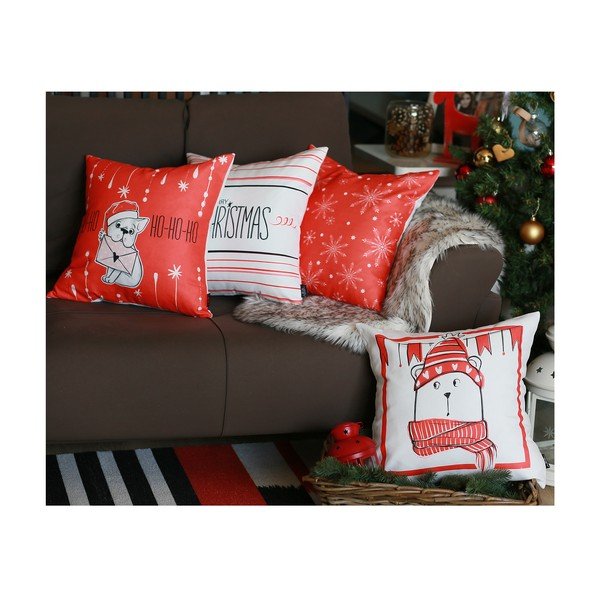 Față de pernă cu model de Crăciun Mike & Co. NEW YORK Honey Merry Christmas Gift, 45 x 45 cm-image-1