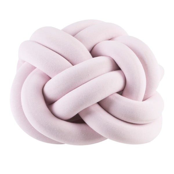 Pernă mică / pouf  Knotty Knots Simple, roz pal