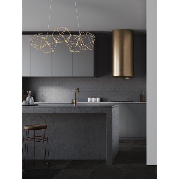 Lustră aurie LED din aluminiu Nebula – Nova Luce-image-1
