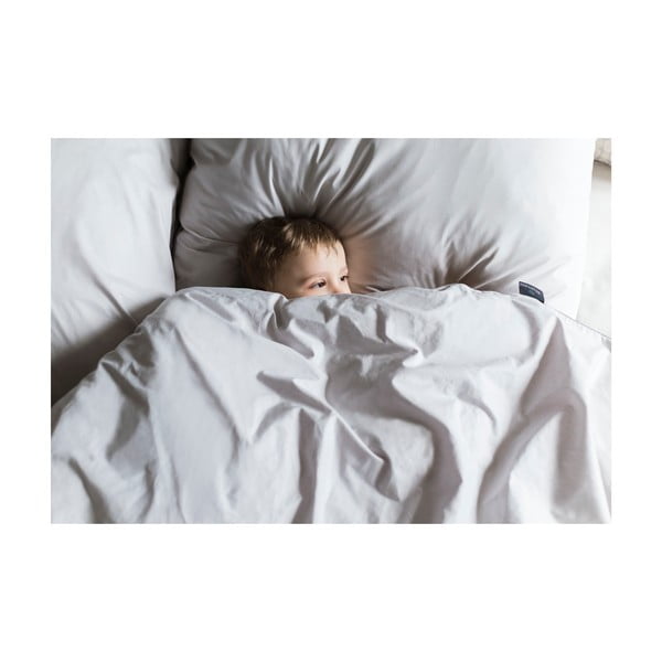 Husă de pilotă gri deschis din bumbac egiptean pentru pat de o persoană 155x200 cm Perla – WeLoveBeds-image-3