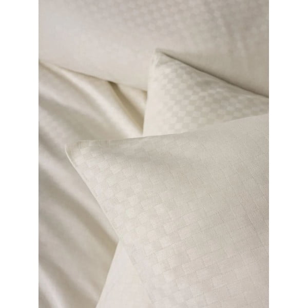 Lenjerie de pat bej din bumbac ranforcé pentru pat de o persoană 140x200 cm Checkered – Mila Home Luxury-image-2