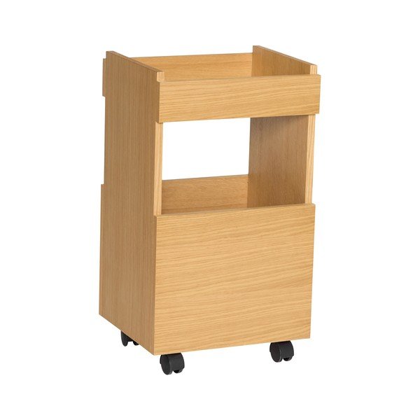 Măsuță de servire cu roți cu aspect de lemn de stejar 35x40 cm Forma – Hübsch