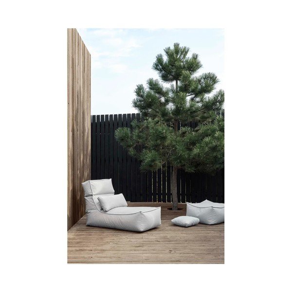 Șezlong de grădină bej capitonat STAY – Blomus-image-3