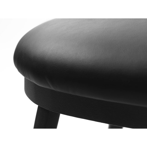 Bancă neagră cu tapițerie din imitație de piele Gain – Unique Furniture-image-4