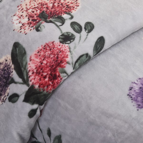 Lenjerie de pat gri deschis din micropluș/cocolino pentru pat de o persoană 140x200 cm Margot – My House-image-3