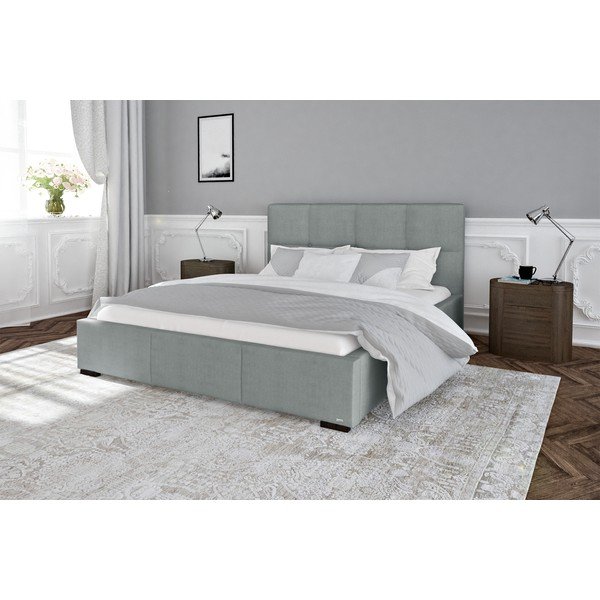 Pat dublu cu somieră și spațiu de depozitare Guy Laroche Home Fascination, 180 x 200 cm, gri-image-1