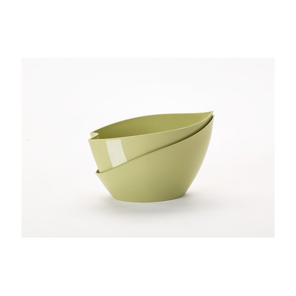 Ghiveci cu sistem de auto-irigare Plastia Doppio, verde pastel-image-1
