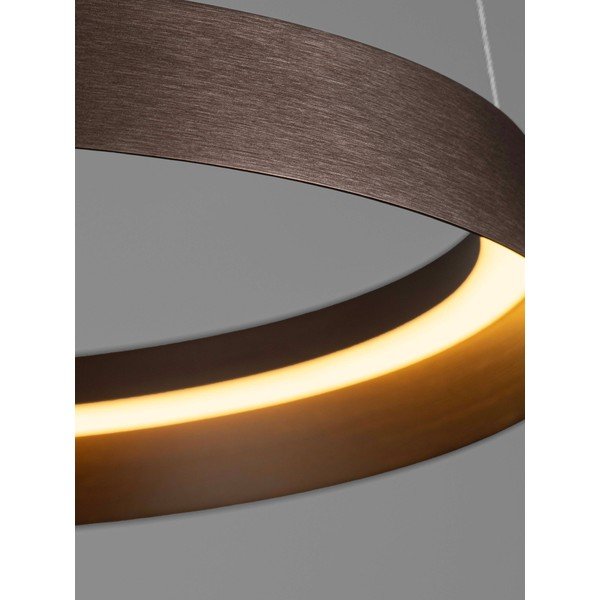 Lustră maro LED cu intensitate reglabilă din aluminiu cu abajur din sticlă acrilică ø 45 cm Ormi – Nova Luce-image-2