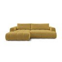 Colțar galben muștar extensibil/cu spațiu de depozitare (cu colț pe partea stângă/cu șezlong) Fuji – Bobochic Paris