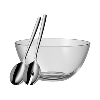 Set bol din sticlă pentru salată cu 2 tacâmuri WMF Taverno