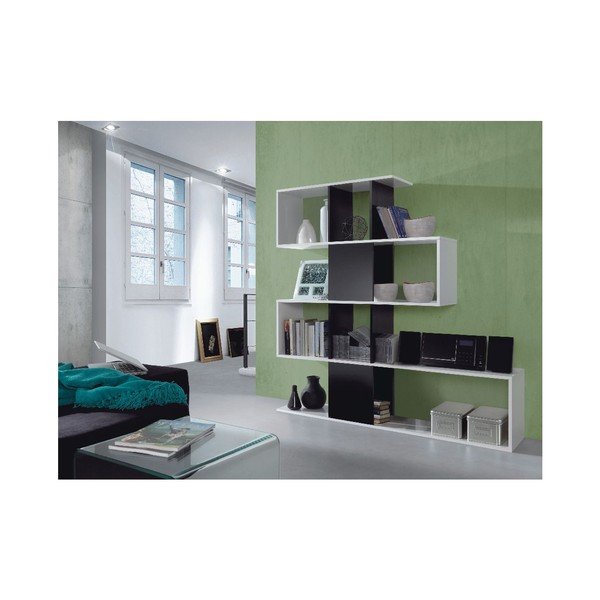 Bibliotecă Evegreen House Kafka, alb negru-image-1