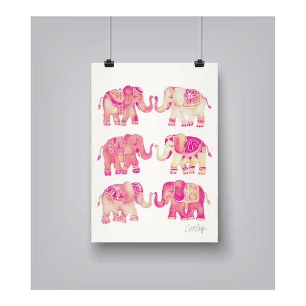 Poster Americanflat Americanflat Ellephant Collection Blush, 30 x 42 cm