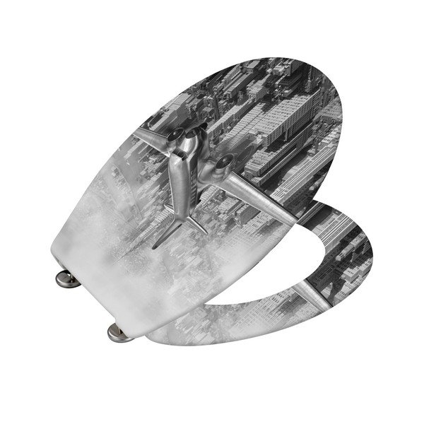 Capac WC cu închidere lentă Wenko Old Time Plane, 45 x 37,5 cm-image-2