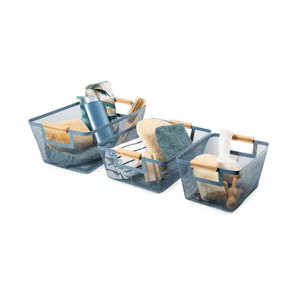 Coșuri de depozitare din sârmă 3 buc. din metal – Compactor-image-2