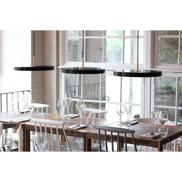 Lustră neagră LED cu abajur din metal ø 31 cm Asteria Mini – UMAGE-image-3