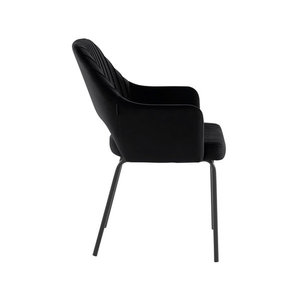 Scaune de dining negre 2 buc. din catifea Britney - Støraa-image-4