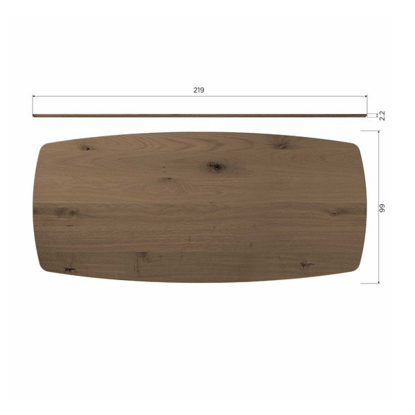 Masă de dining din lemn de stejar 100x220 cm Tablo – WOOOD-image-3