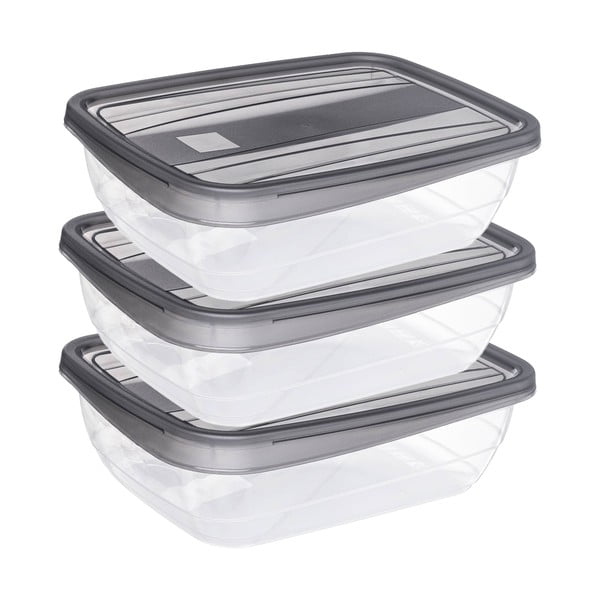 Caserole 3 buc. pentru mâncare Vedo – Curver-image-1