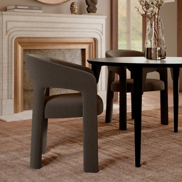 Scaun de living maro cu cotiere Splendor – DAN-FORM Denmark-image-2