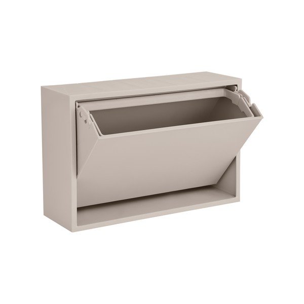 Coș de gunoi gri deschis de montat pe perete din plastic reciclat Mini Box – ReCollector