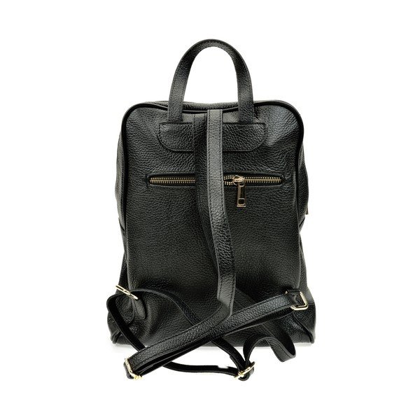 Rucsac din piele Roberta M Linda, negru-image-3