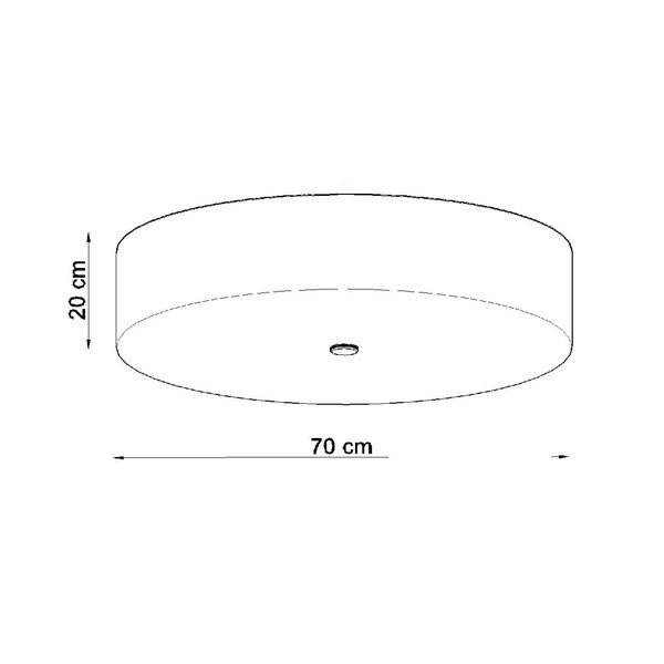 Plafonieră neagră cu abajur din sticlă ø 70 cm Herra - Sollux-image-4