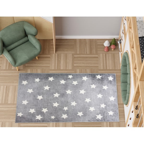 Covor pentru copii gri lavabil 100x160 cm Shining Stars – Vitaus-image-1