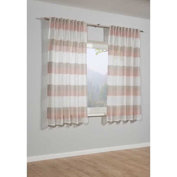 Perdea roz 175x140 cm Etamine - Gardinia-image-1