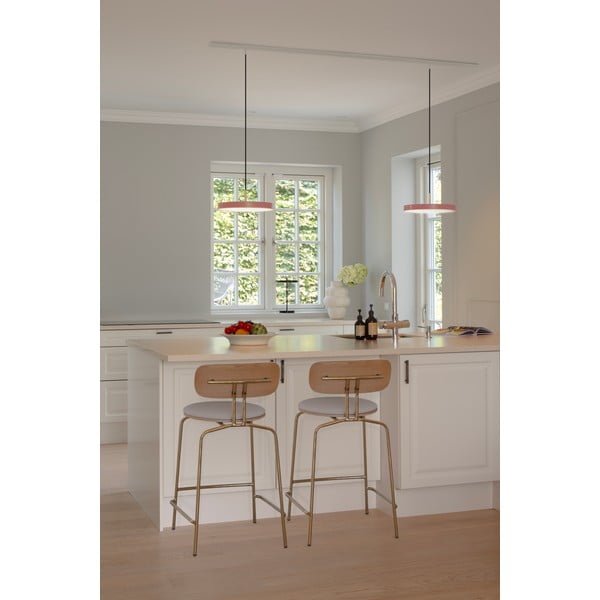 Lustră roz LED cu intensitate reglabilă din metal cu abajur din metal ø 31 cm Asteria Plus – UMAGE-image-3