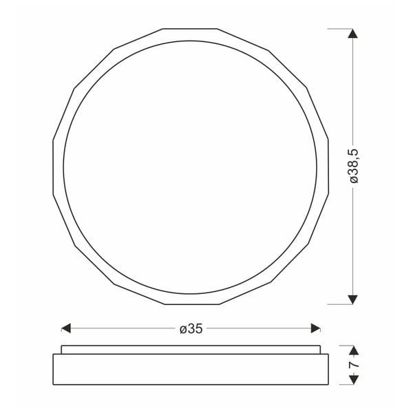 Plafonieră în culoare naturală LED ø 38,5 cm Cadix – Candellux Lighting-image-1