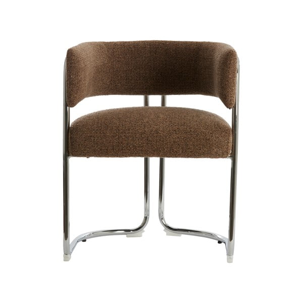 Scaun de sufragerie maro cu cotiere din metal Adante – Light & Living-image-4