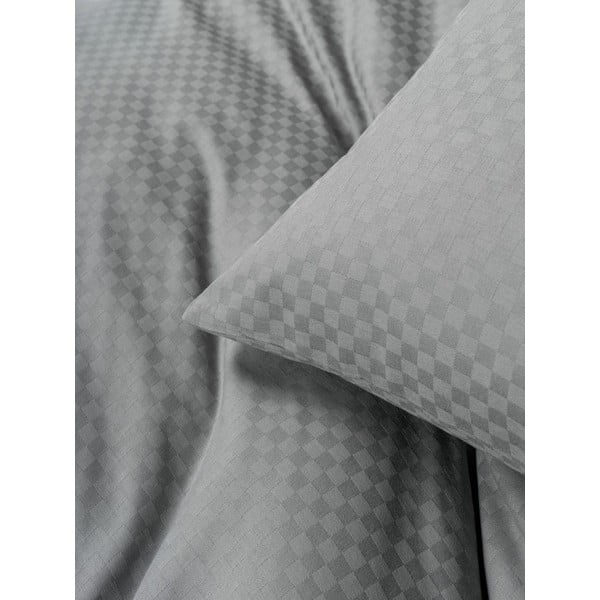 Lenjerie de pat gri din bumbac ranforcé pentru pat dublu, extinsă 240x220 cm Checkered – Mila Home Luxury-image-4