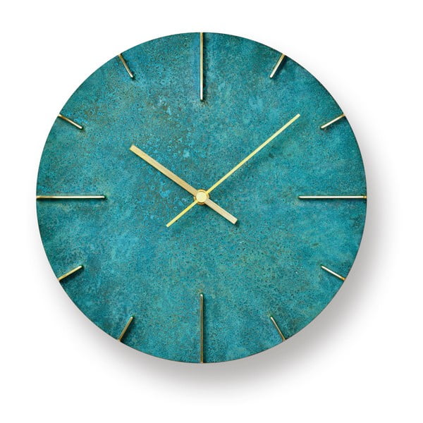 Ceas de perete Lemnos Clock Quaint, ⌀ 25 cm, turcoaz