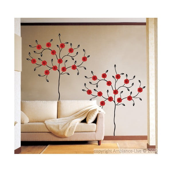 Autocolant Fanastick Red Gerbera Tree-image-1