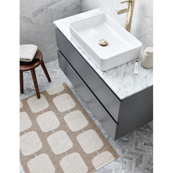 Covor tip traversă pentru interior și exterior bej/crem 70x200 cm Sten Light Nougat – Pappelina-image-1