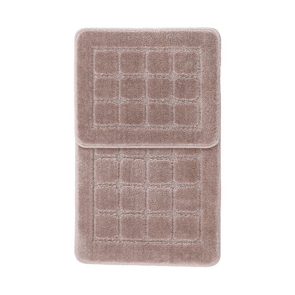 Covorașe de baie maro 2 buc. 50x80 cm Kareli – Foutastic-image-2