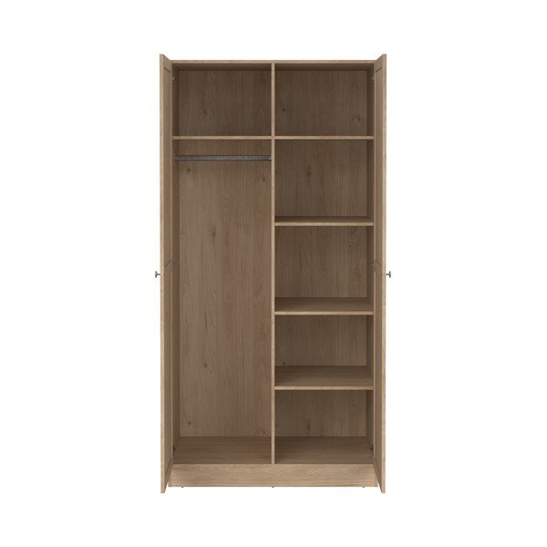 Șifonier în culoare naturală cu aspect de lemn de stejar 99x200x62 cm Billund – Tvilum-image-4