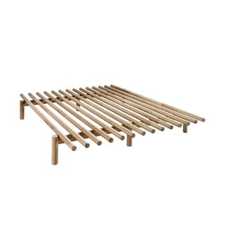 Pat matrimonial  din lemn masiv de pin cu somieră 160x200 cm Pace – Karup Design