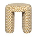 Scaun tip taburet galben tapițat Charlie – WOOOD