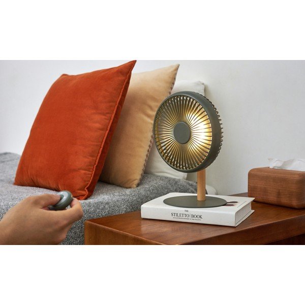 Veioză verde cu ventilator cu telecomandă (înălțime 26 cm) Beyond – Gingko-image-1